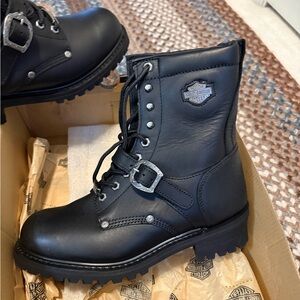 Harley Davidson Faded Glory Men's Black Leather Boots